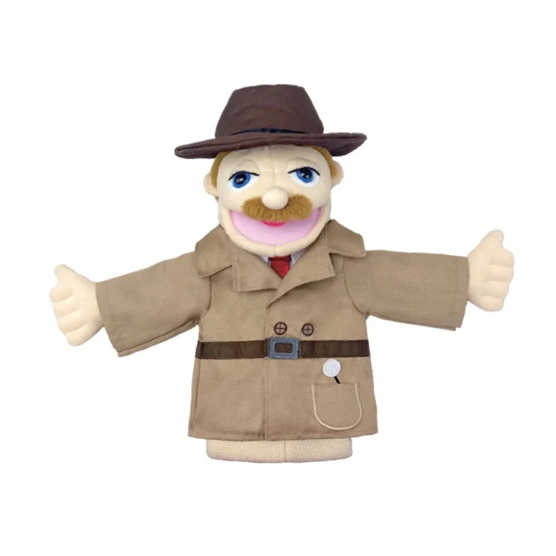 Cute Cartoon Profession Series Hand Puppet Plush Doctor Police Officer Nurse Teacher Job Puppet Ventriloquism Doll - Big Tim's Magic Emporium