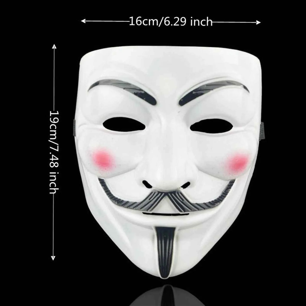 Movie Masquerade Anonymous Face Mask Halloween Party Cosplay Masks Props for Adult Kids Film Theme Mask Anime Costumes Supplies