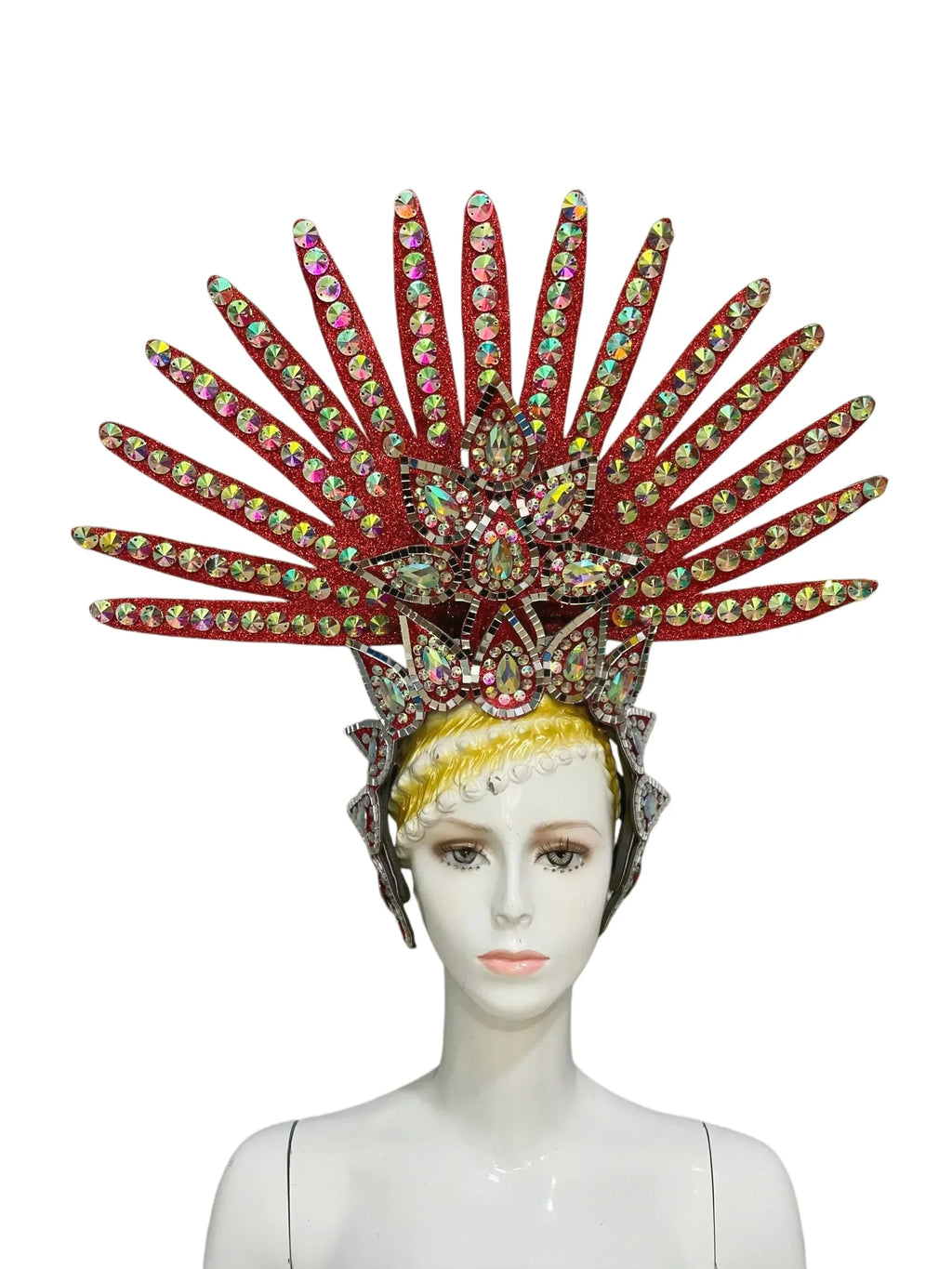 The Stardust Wings of Radiance – Deluxe Feathered Samba & Carnival Crown