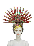 The Stardust Wings of Radiance – Deluxe Feathered Samba & Carnival Crown
