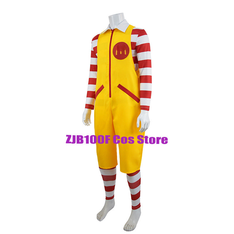 M Uncle Clown Cosplay Anime Parent-Child Costume Jumpsuits Fastfood Yellow Clown Clothing for Kids Halloween Christmas Cosplay - Big Tim's Magic Emporium