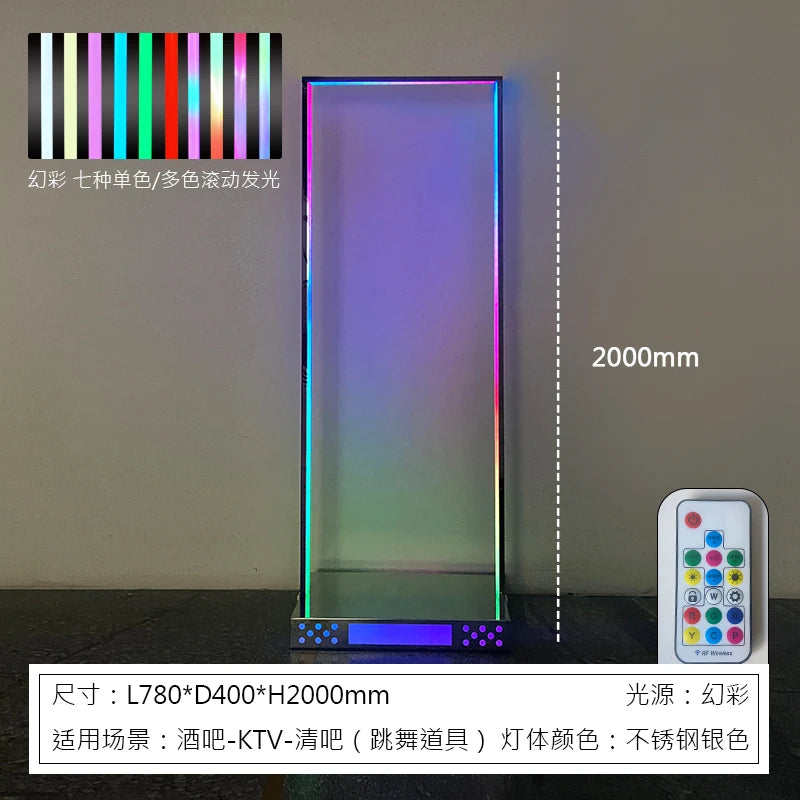 Luminous stainless steel door frame stage mobile stage props