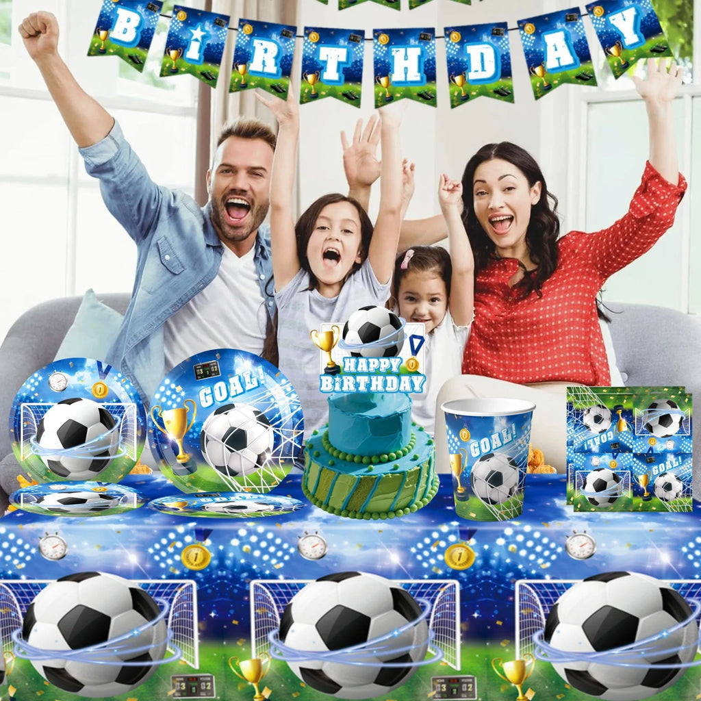 Football Party Stuff Soccer Party Tableware Tablecloth Napkin Cup Plate Soccer Party Backdrop Baby Shower Football Party Favors - Big Tim's Magic Emporium