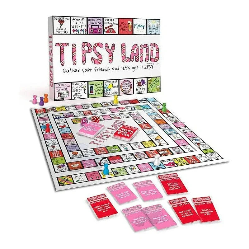 Party Gift of Tipsy Land Party Board Games Fun Drinking Games,Gift Idea Role-playing Games BRPG Leather Board Plastic Cards - Big Tim's Magic Emporium