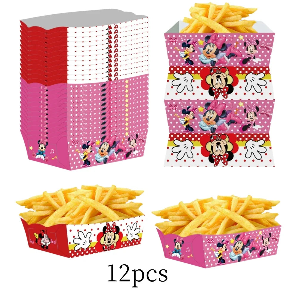 Mickey Minnie Party Decorations Popcorn Boxes French Fries Boxes For Kids Birthday Party Boys Girls Party Supplies Party Favors - Big Tim's Magic Emporium