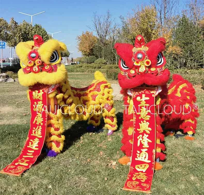 Southern Lion Dance Props for Adults, Double Performance Use, Wool Dragon Lantern, Authentic Lion Awakening Props.