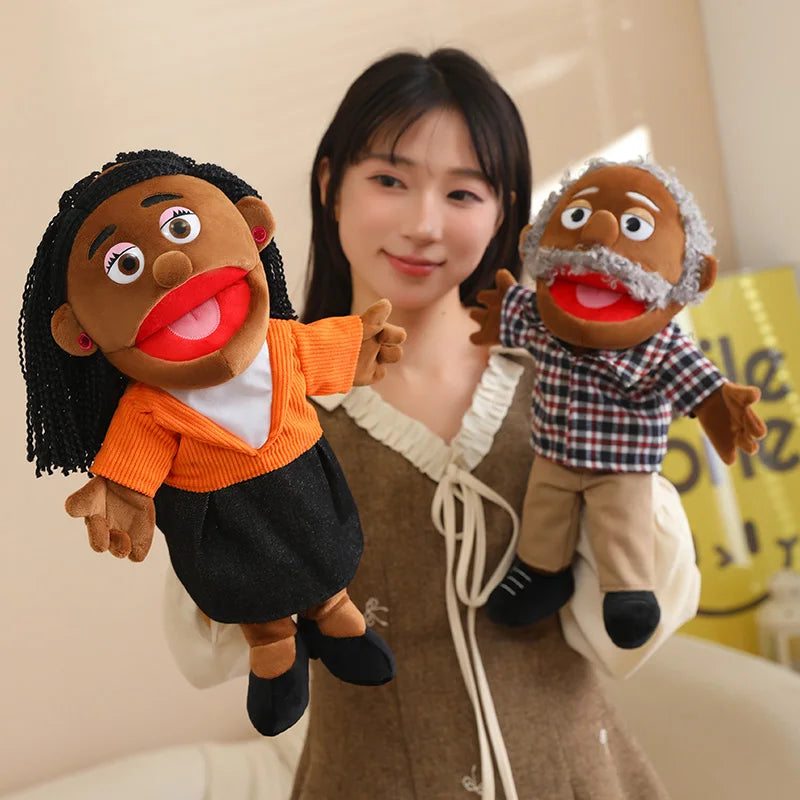 Family Hand Puppets – 38cm Plush Character Puppets for Storytelling & Role Play - Big Tim's Magic Emporium