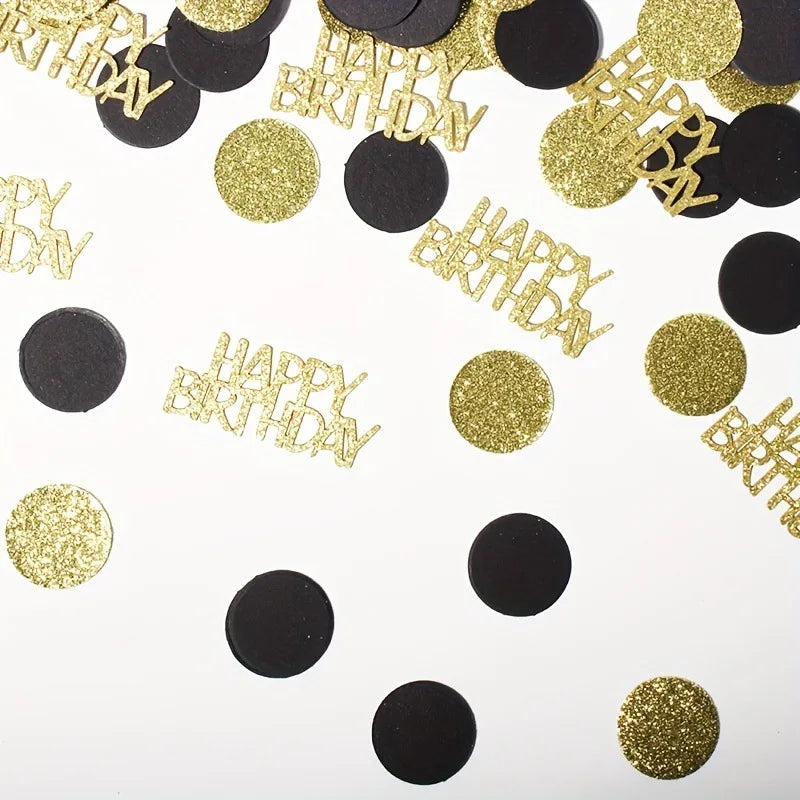 Black Gold Paper Scraps Birthday Party Paper Scraps Birthday Party Desktop Decoration Supplies