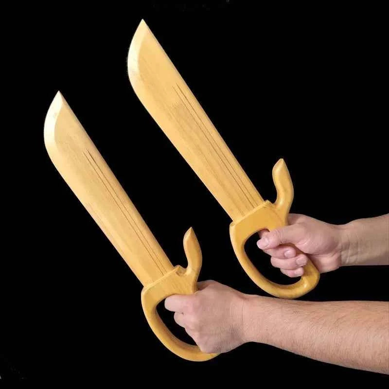 Chinese Wing Chun Wooden Sword Butterfly Double Sword Props Performance Stage Props Wooden Wing Chun Blades Wood