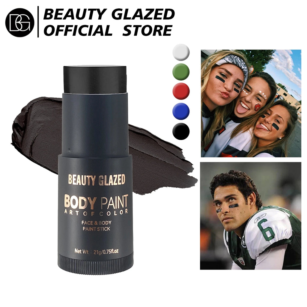 5 Colors Face &Body Paint, Non-Toxic,Professional Painting Kit For Party, Cosplay,Safe For Sensitive Skin,Mardi Gras Makeup