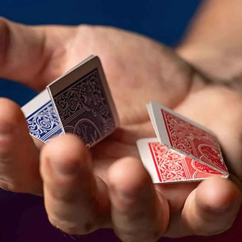 Quartet by Mark Mason Card Magic Tricks Folded Card Change Places Red Blue Change Magia Close-up Illusion Gimmick Mentalism Prop