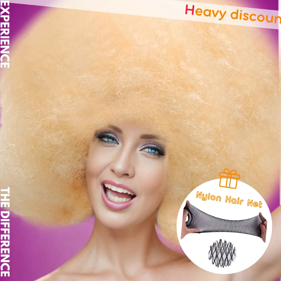 Afro Clown Cosplay Wigs for Women Black Cap Big Top Football Fans Wigs Halloween Adults Unisex Synthetic Hair Black Men Curly - Big Tim's Magic Emporium