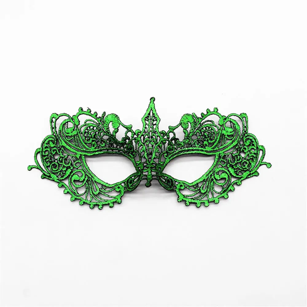 Makeup Ball Hollow Lace Face Mask With Ribbon Princess Masquerad Cosplay Prom Props Costume Female Sexy Diamonds Eye Mask