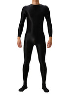 Candy Color Oil Glossy Full-Body Shaping Bodysuit Satin Smooth Leotard
