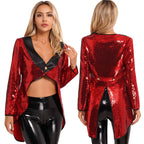 Velvet Circus Ringmaster Tailcoat Marching Band Halloween Showman Outerwear