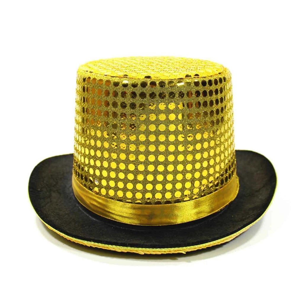 Magician Top Hat Jazz Sparkling Mirror Hat Male And Female Comedians Performing Hats Stage Lighting Focusing Hat