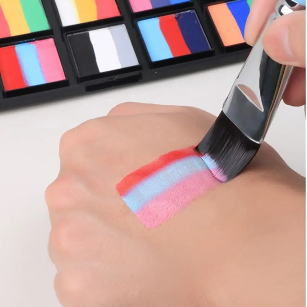 Body Pinting Face Body Art Paint Multifunctional Wooden Handle Drawing Art Pen with Storage Box Portable Oil Painting Brushes