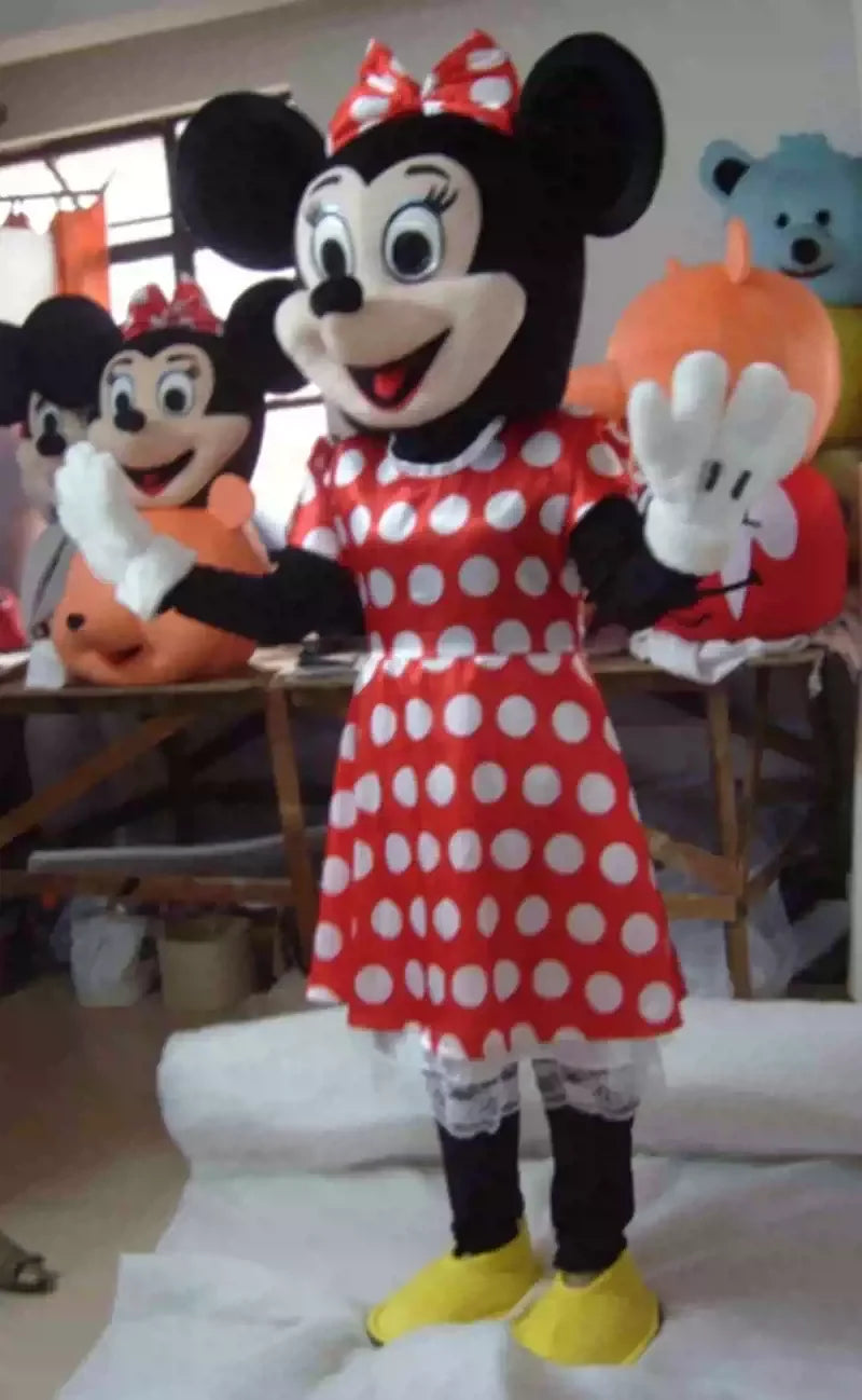 Mickey & Minnie Mouse Santa Mascot Costume | Adult Holiday Cosplay & Event Outfit - Big Tim's Magic Emporium