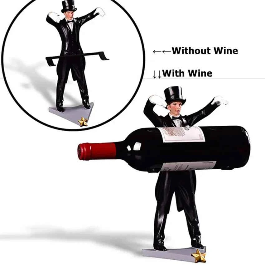 Magical Wine Bottle Rack, Home Decoration, Wine Bottle Rack, Handmade Resin, Colorful European Style, Handsome Magician