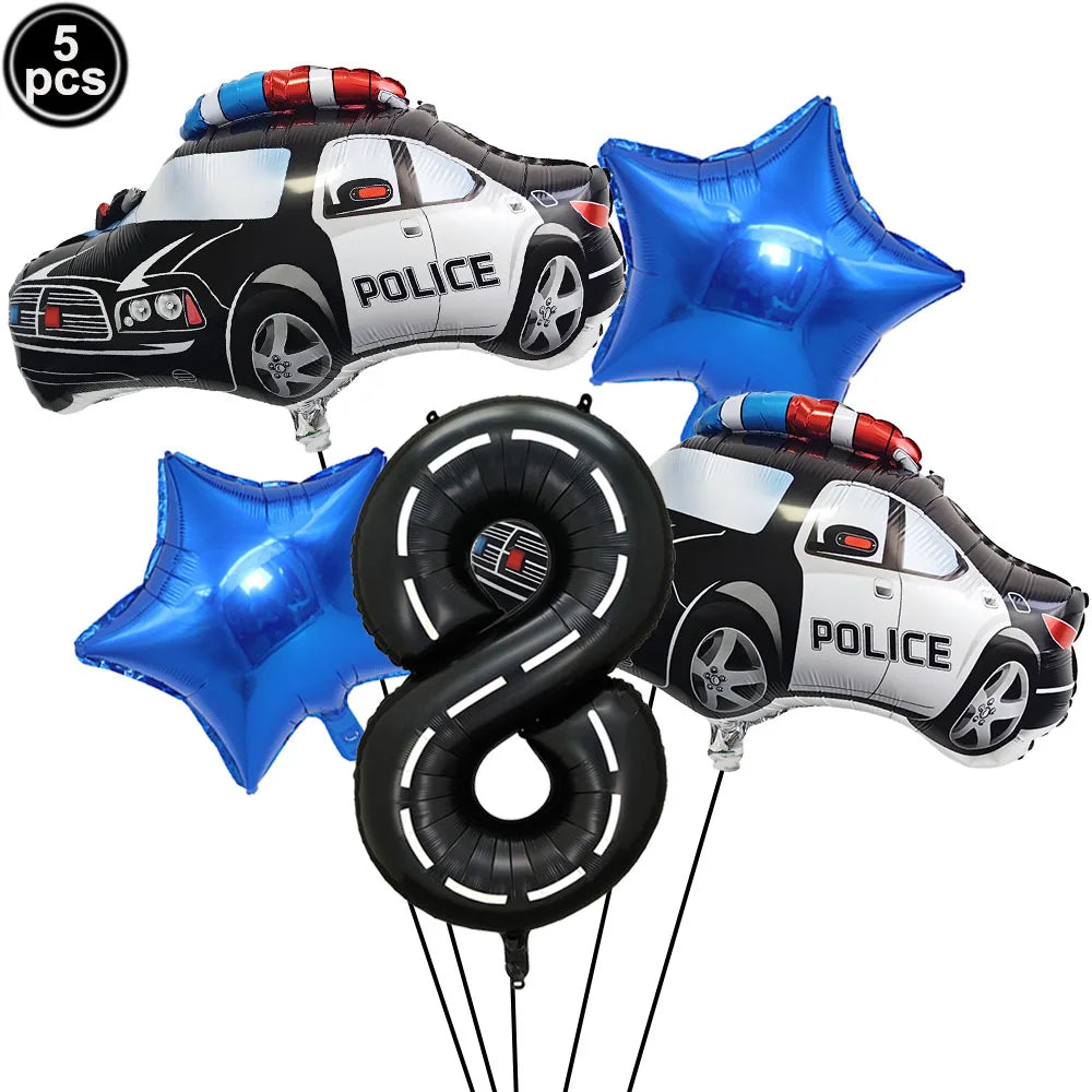 Police Party Plates Cups Napkins Police Officer and Car Party Birthday Party Decorations Tableware Boys Police Party Supplies - Big Tim's Magic Emporium