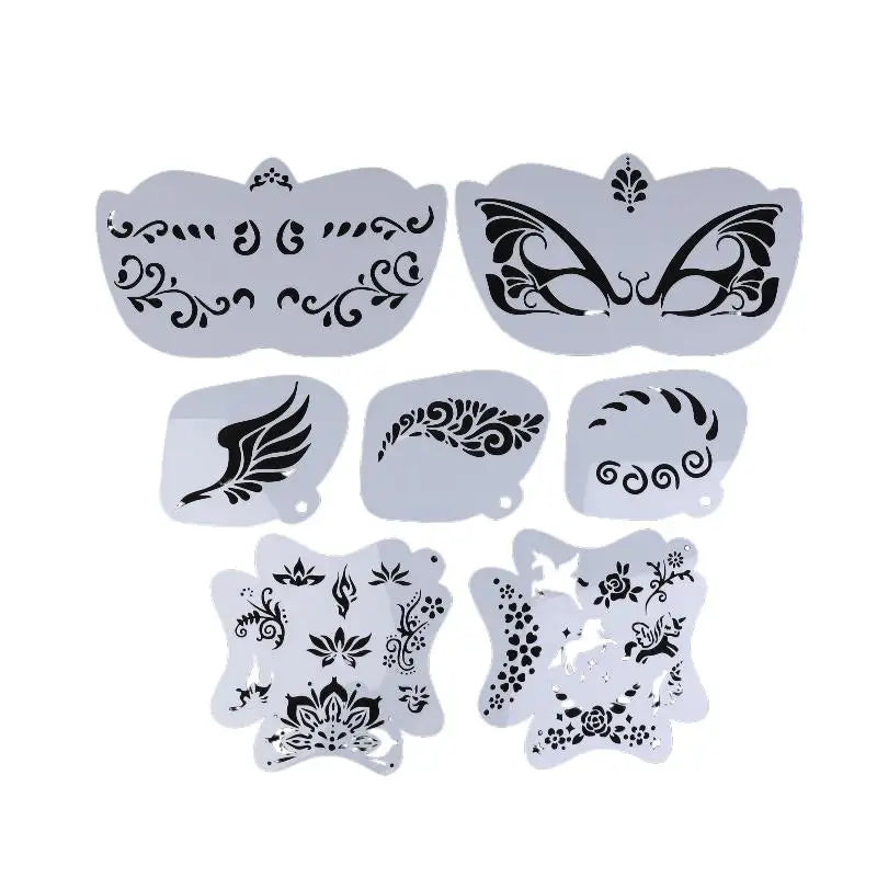 Face Paint Stencils Professional Body Art Paint Stencils Reusable For Adults Kids Easily Use Templates For Parties Makeup Tools