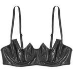 V-Notch Underwired Open Chest Bra Top
