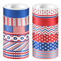 Blue USA July 4th Day Handbook Background DIY Scrapbook Paper and Washi Tape Material Background DIY Origami Decorative Paper