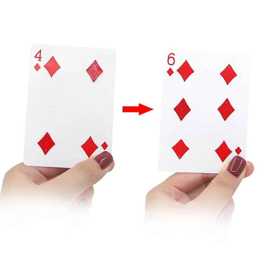Magic Tricks Card Fantastic 4 to 6 Moving Point Card for Magician Cards Magic Gimmicks Close Up Magic Props JXB - Big Tim's Magic Emporium