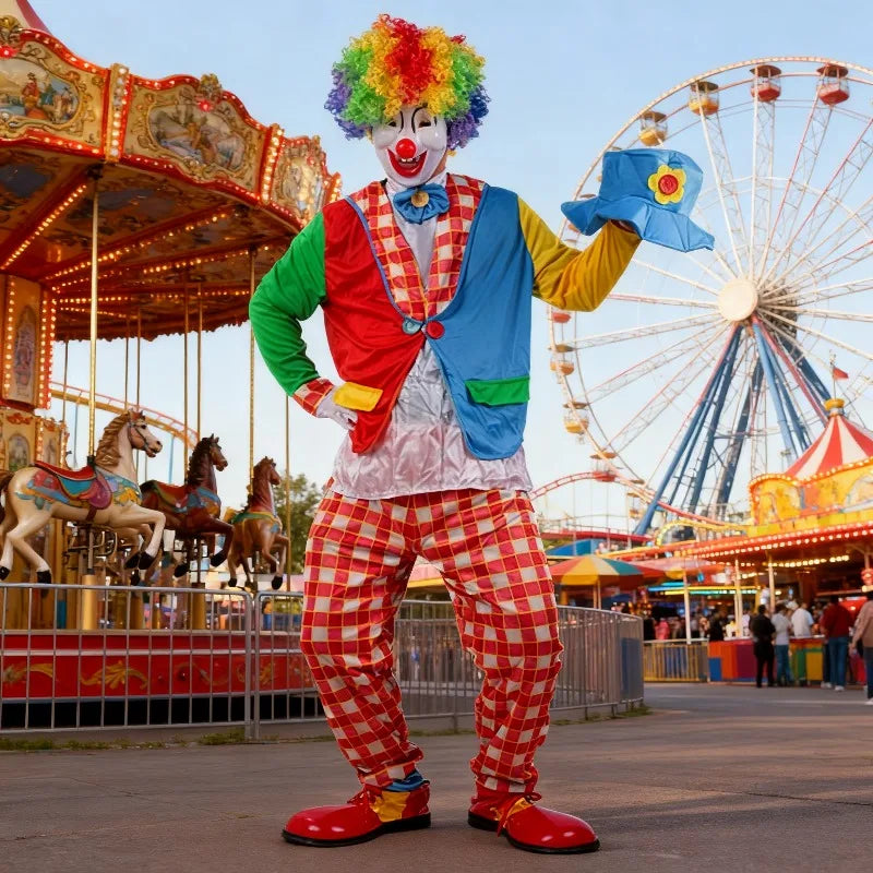 Halloween cross-border dovetail clown costume stage role masquerade costume magician costume - Big Tim's Magic Emporium