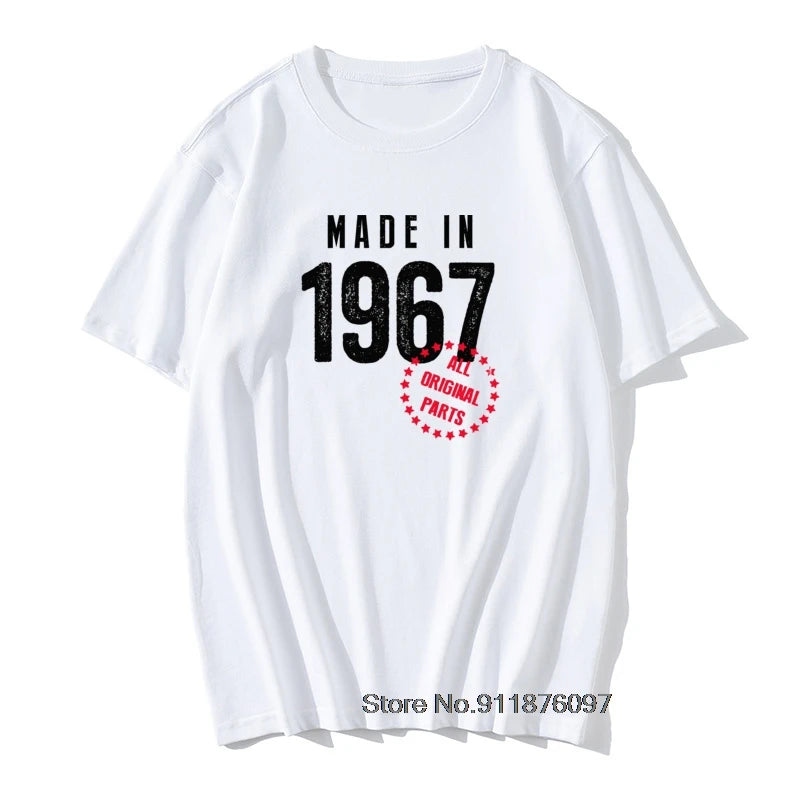 Funny T shirt Husband Birthday Gift 100% Cotton Retro TShirts 1965 1966 1967 1968 1969 Vintage Print Man Round Neck Clothes - Big Tim's Magic Emporium