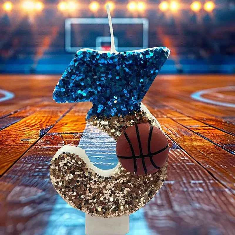 Basketball boy birthday candle holiday cake party creative digital candle
