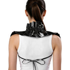 Metallic Ruffled Renaissance Neck Shrug Holographic Victorian Shoulder Capelet