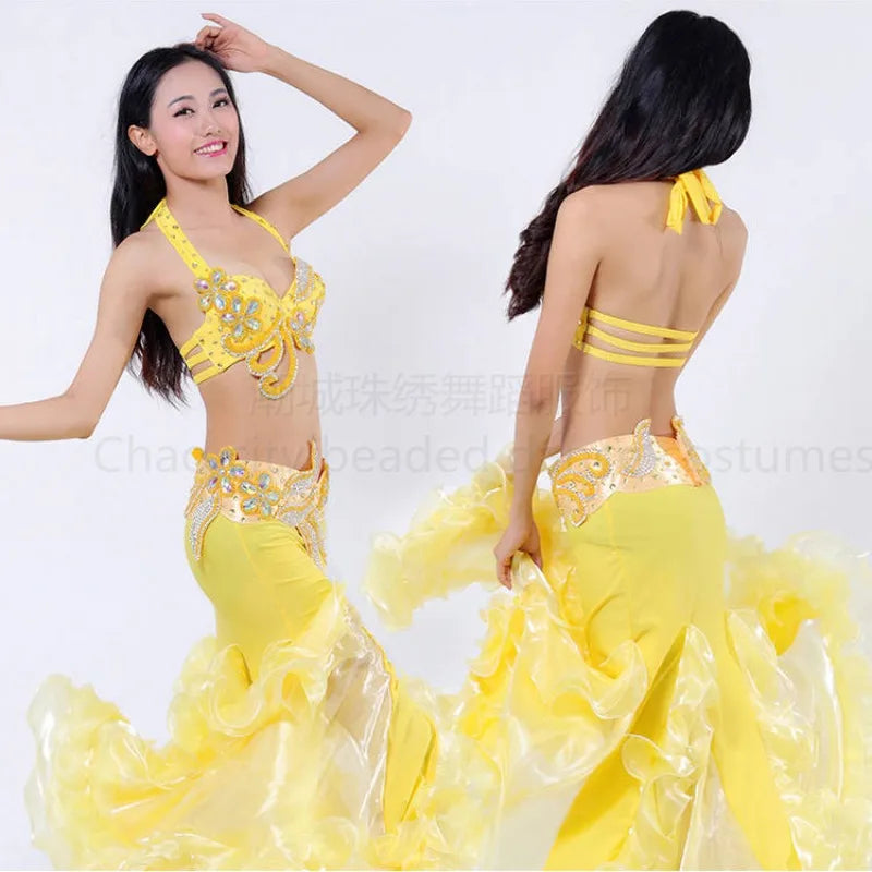 Customized Halloween Belly Dance Costume Set | Exotic Dancewear with Big Skirt - Big Tim's Magic Emporium