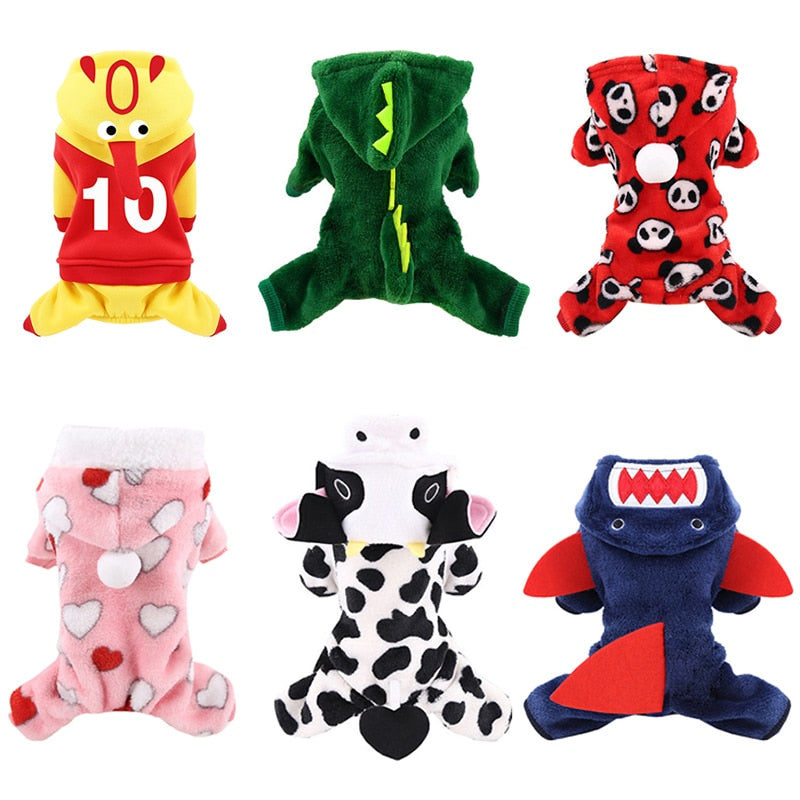 Animal Hooded Pet Costume Jumpsuit