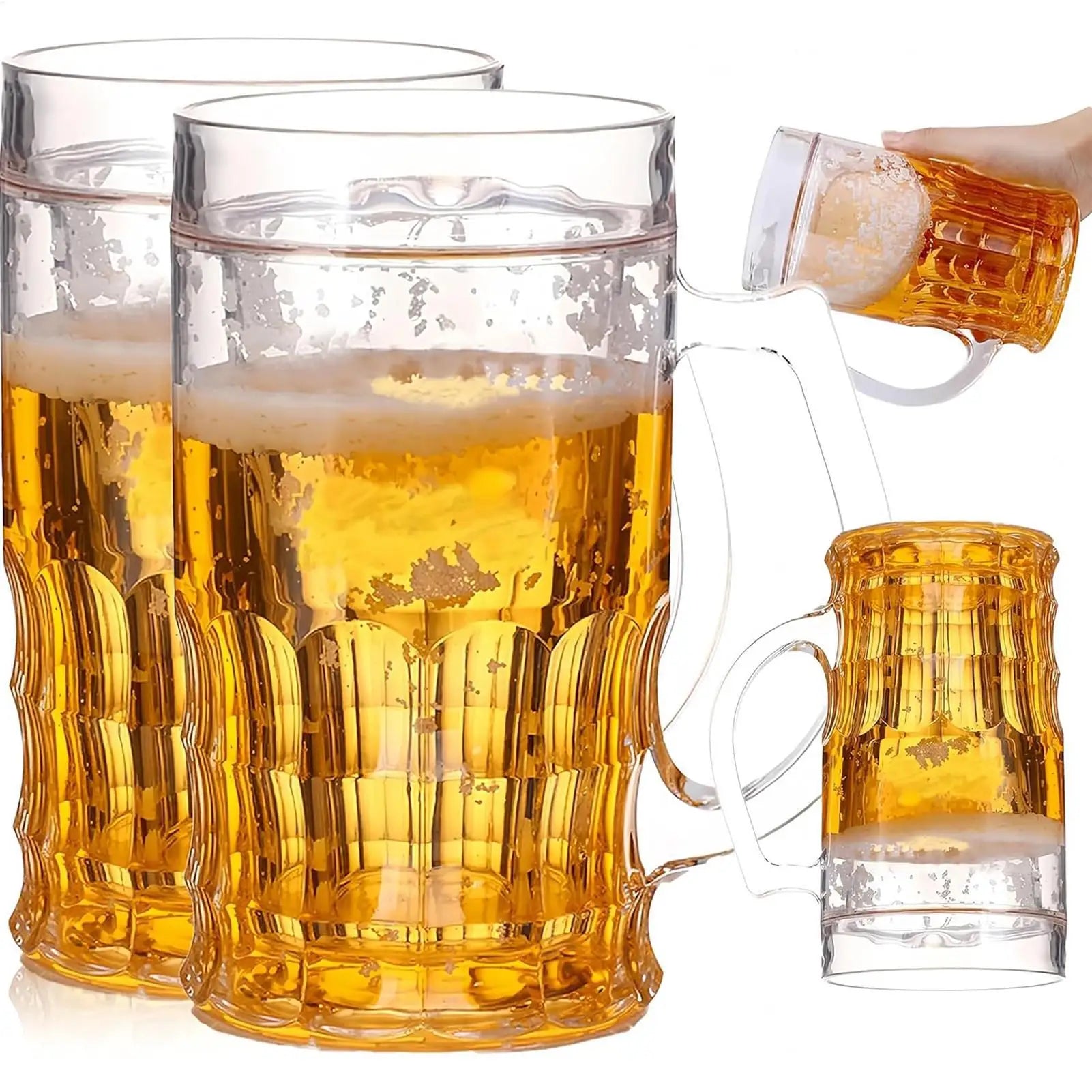 Fake Beer Mug Funny Water Cup, Novelty Prank Toy & Gag Gift for Adults Coworkers, Creative Desk Ornament for Office Home Decor - Big Tim's Magic Emporium