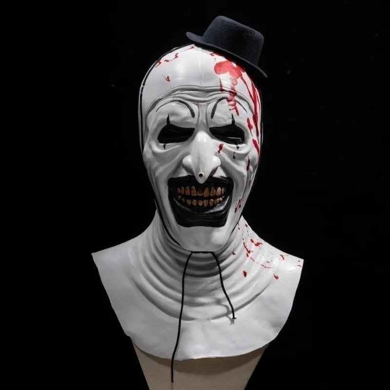 Art The Clown Cosplay Movie Terrifier 2 Art The Clown Cosplay Costume Jumpsuit Mask Halloween Costumes Mask for Men Women - Big Tim's Magic Emporium