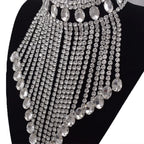Rhinestone Tassel Fringe Necklace