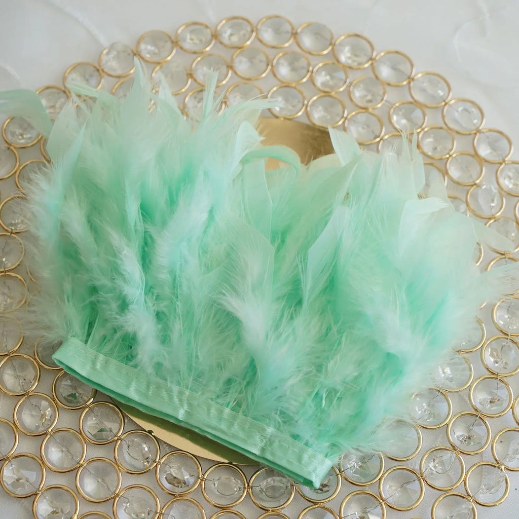 Multicolor Turkey Feather Trim Fringe Fluffy Ribbon