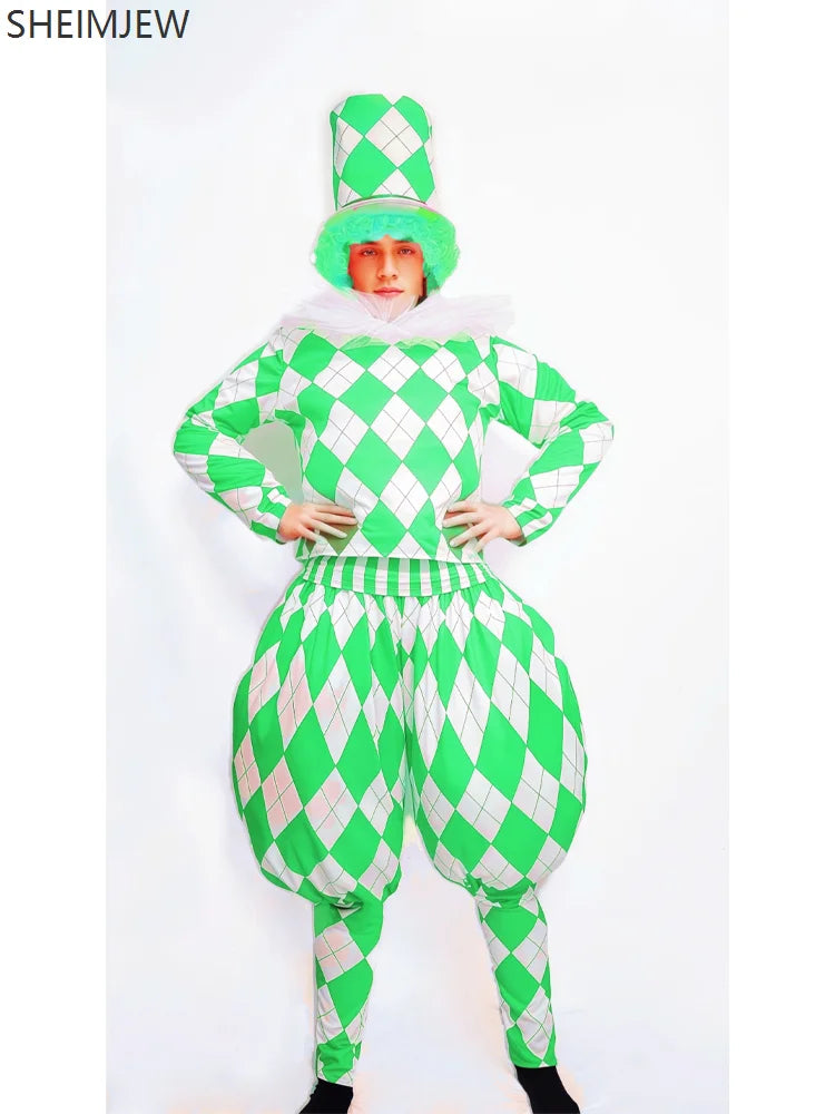 Clown Cosplay Costume Carnival Team Tour Performance Clothes Carnival Party Amusement Park Carnival Costume Dancer Stage Costume - Big Tim's Magic Emporium