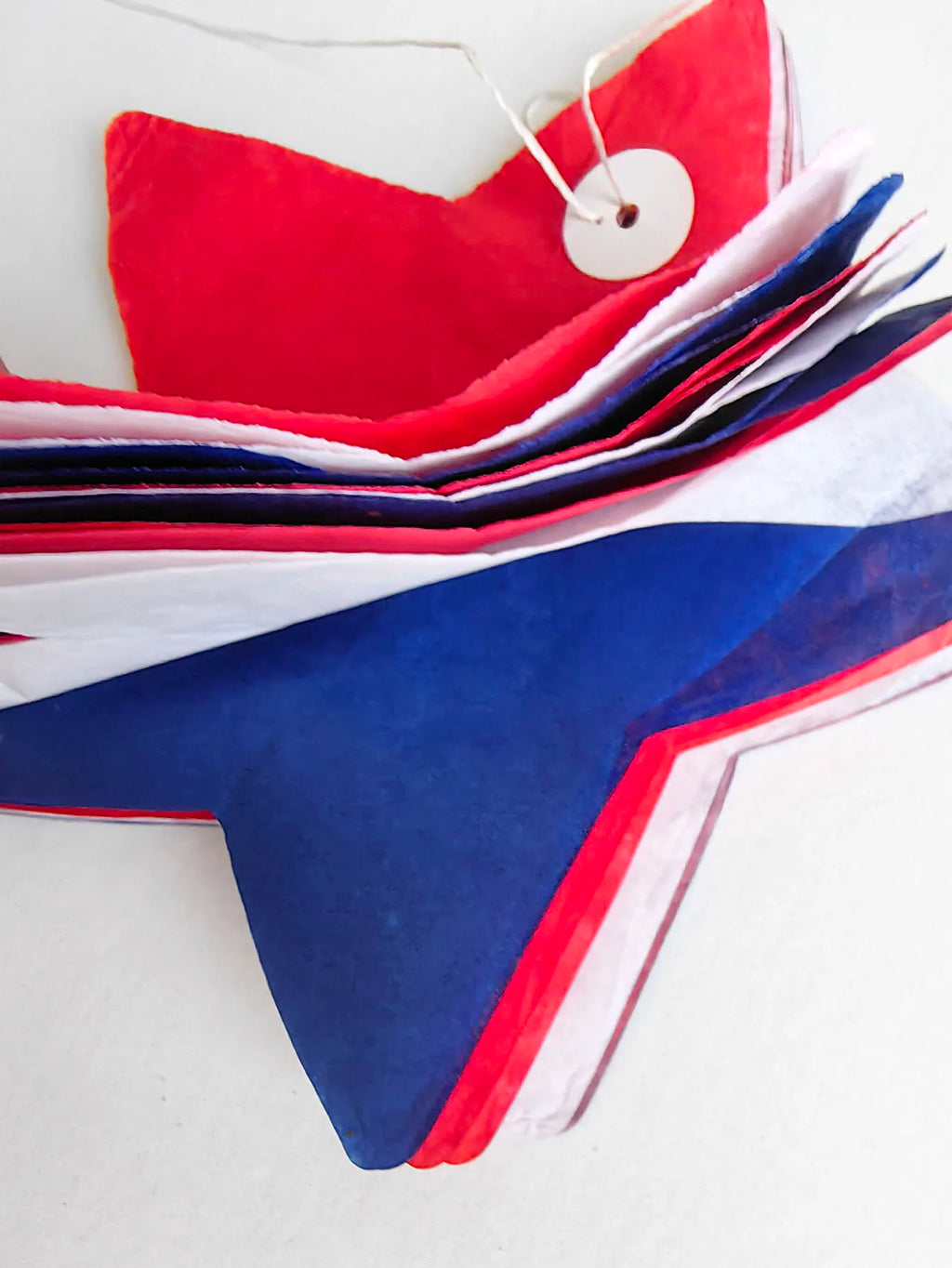 1PCX3Meter Red Blue White Paper Garland Fourth of July USA America Independent Day Celebration Decor Party Hanging Decoration f