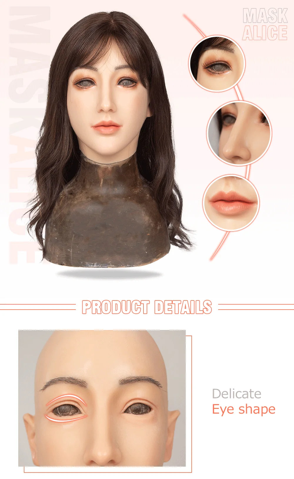 High-Quality Silicone Face Masks Crossdresser Fake Faces Drag Queen Stage Performance Cosplay Crossdressing Sissy Transgender - Big Tim's Magic Emporium