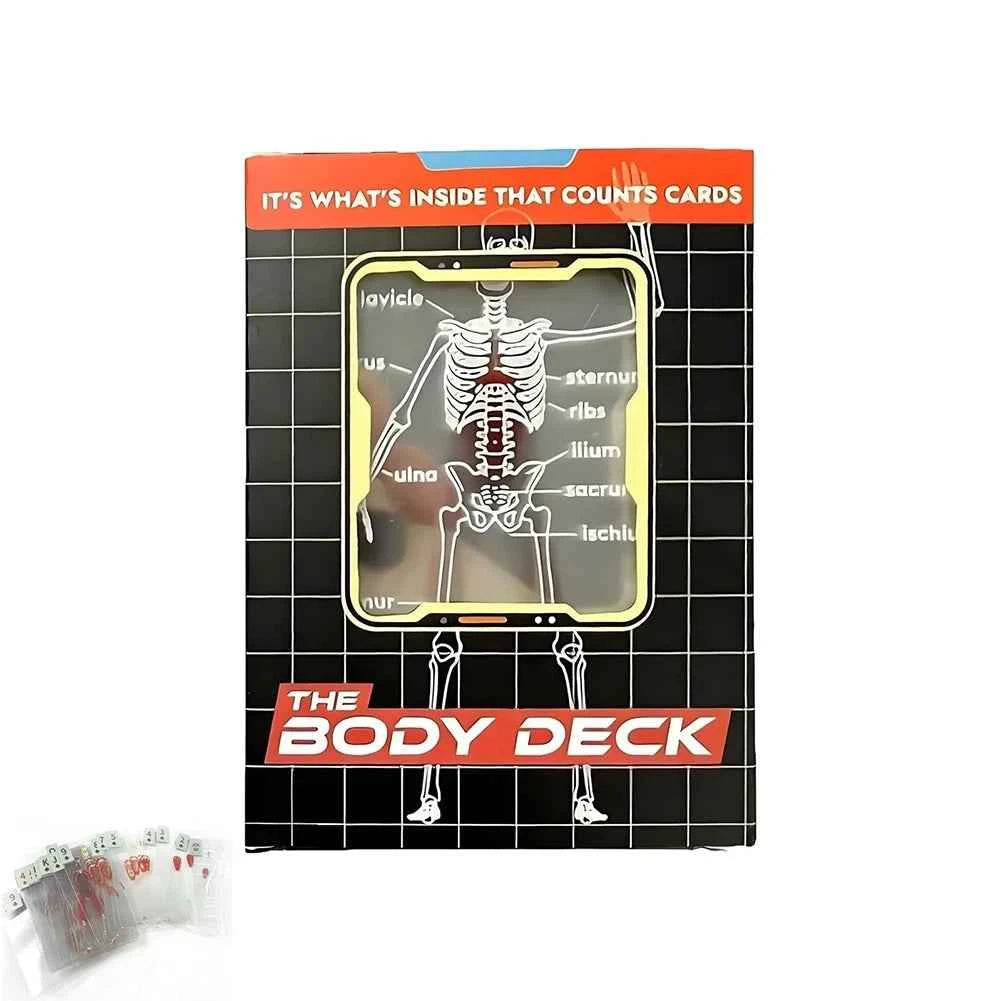The Body Deck Mannequin Body Deck Skeleton Playing Cards Transparent Anatomy Poker Cards Skeletons X-Ray Designs EducationalGift