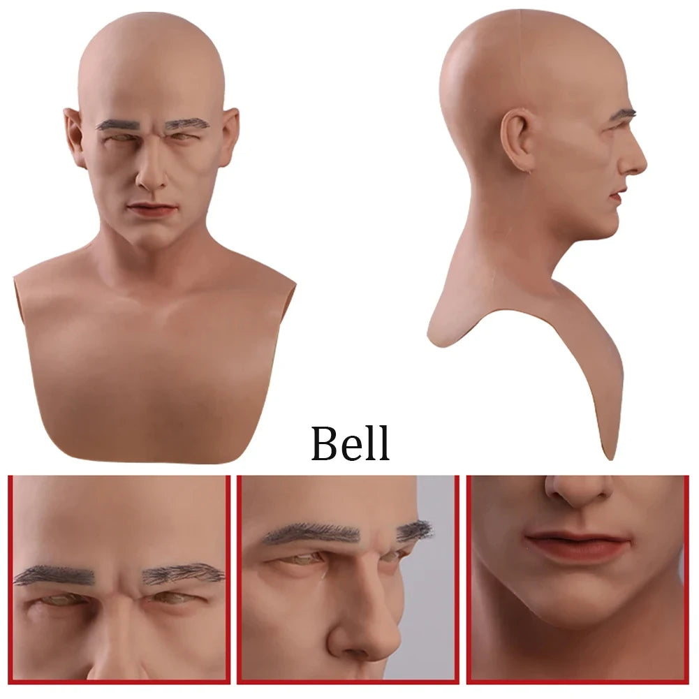 Crossdressing Soft Silicone Cosplay Costume Masks Props for Crossdresser Transvestite Halloween Men's silicone masks realistic - Big Tim's Magic Emporium
