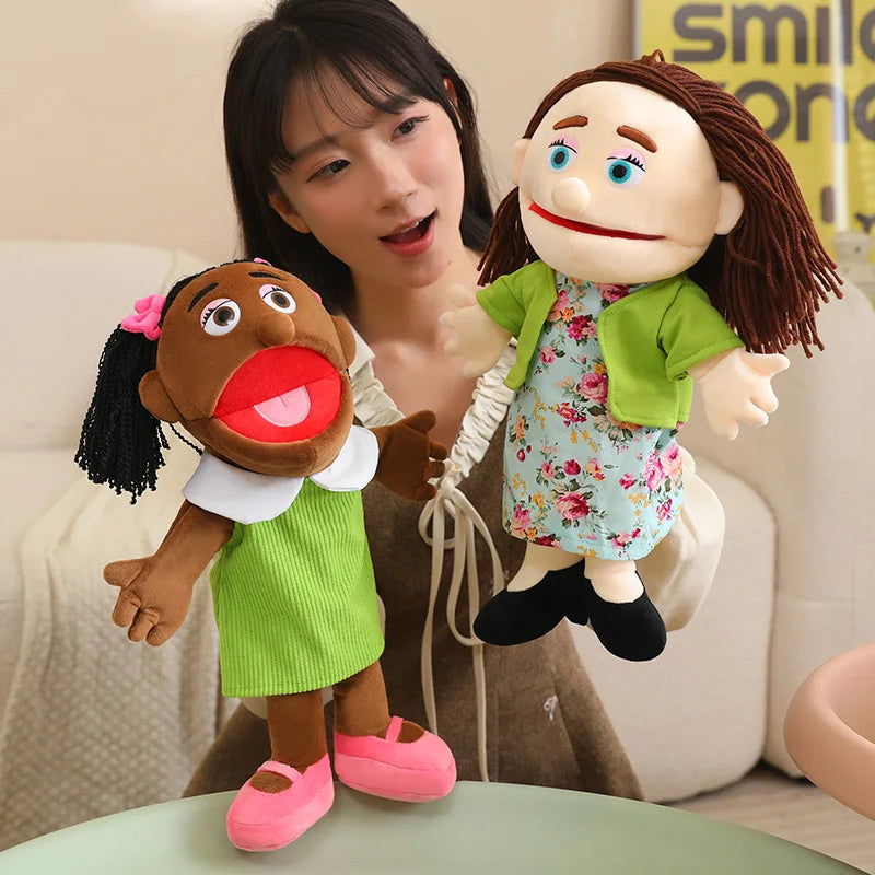 Family Hand Puppets – 38cm Plush Character Puppets for Storytelling & Role Play - Big Tim's Magic Emporium