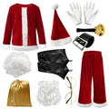M-4XL Santa Claus Costume for Men Santa Suit Adults Mens Deluxe Professional Christmas Clause Outfit Xmas Cosplay Party Supplies - Big Tim's Magic Emporium
