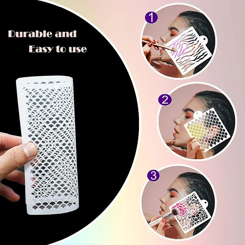 Fish Scale Stencil Face Painting Stencils Stencils For Painting Makeup Stencil Reusable Face Paint Stencils