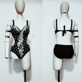 Silver Mirror Sequin Bodysuit & Dramatic Train Skirt Gogo Stage Costume Set