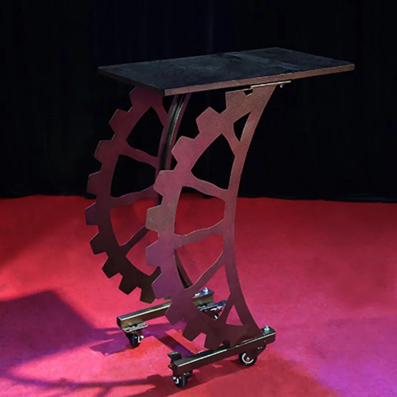 Industrial Style Magician Table Magic Tricks Easy to Assemble and Portable Metal Structure With Extra Storage Magia Desk Prop - Big Tim's Magic Emporium