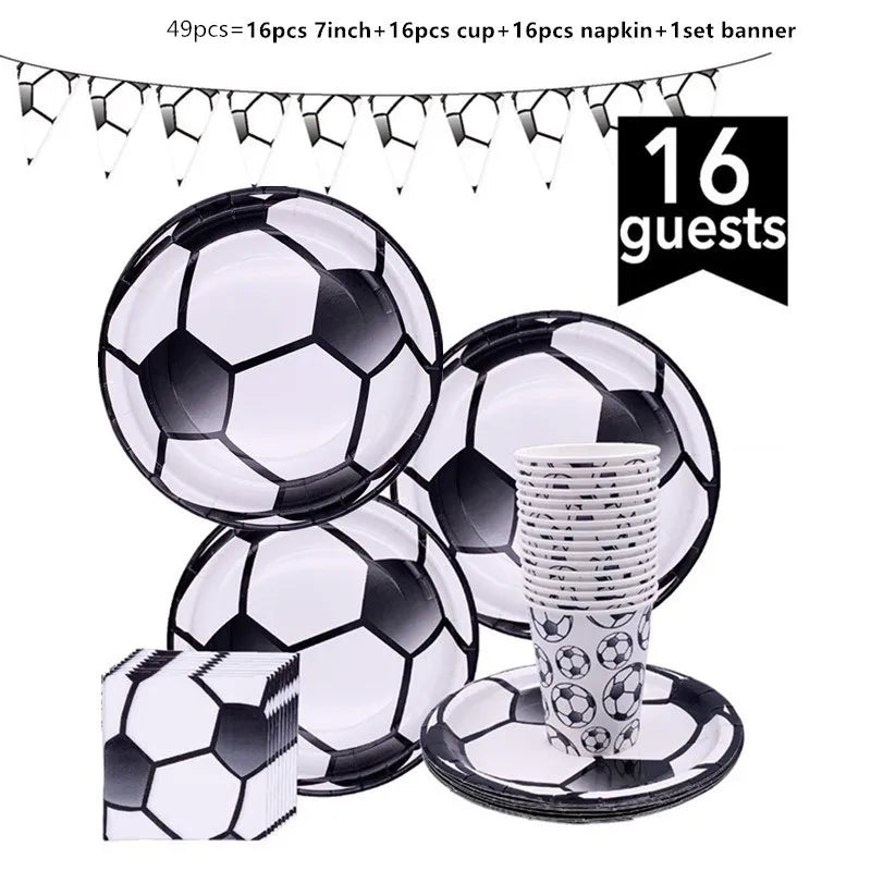 108*180cm Football Tablecloth Party Supplies Disposable Plate Tableware Party Birthday Party Decor Kids Boy Soccer Party Supplie - Big Tim's Magic Emporium