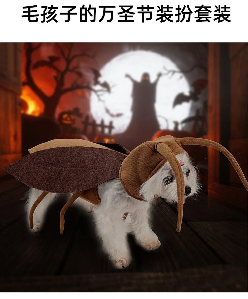 Kawai Pet Transformation Costume Funny Halloween Cockroach Costume Dogs Cats Dress Up Clothing For Outdoor Party Props Gift